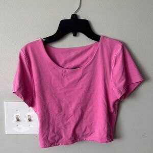Aerie Bright Pink Crop Top